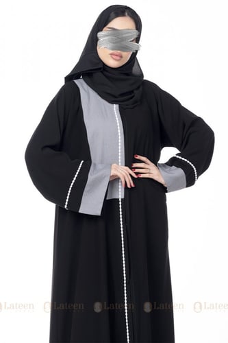 عباية ملونة من الصدر والاكمام - لتين