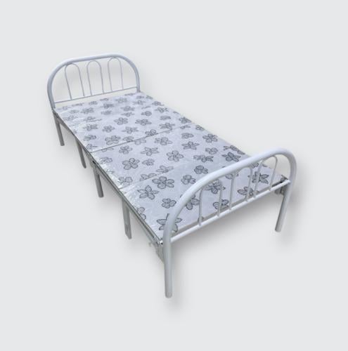 سرير حديد قابل للطي ( قاعدة خشب )