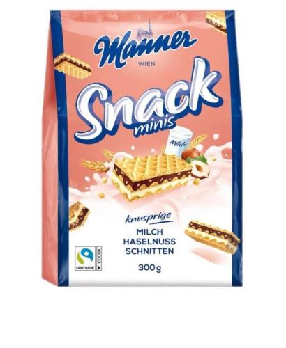 ويفر مانر سناك مينيز بالحليب والبندق 300g