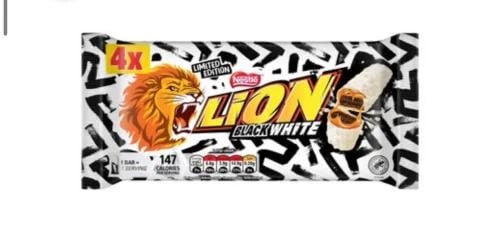شريط شوكولاتة ليون بلاك آند وايت ( 4قطع 120g )