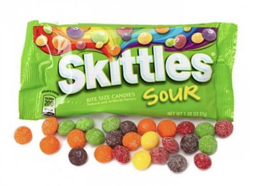 سكلتز الحامضه skittles sour