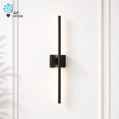أبليك جداري LED بطارية خطي – 3 ألوان – أسود