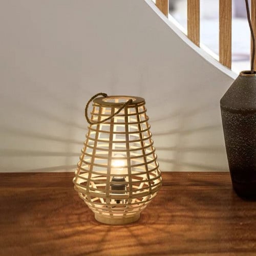 أبجورة خيزران بشكل فانوس – إضاءة شاعرية وديكور بوه...