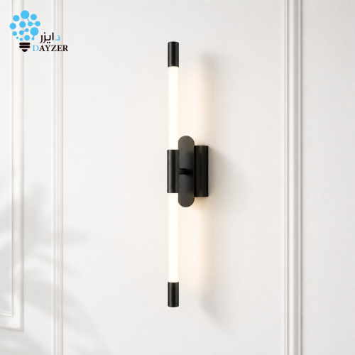 أبليك جداري LED بطارية خطي 3 واط – 3 ألوان – أسود/...