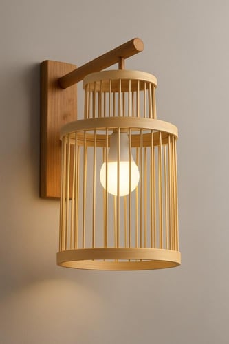 ابليك جداري خشبي بوهيمي – تصميم قفصي مميز