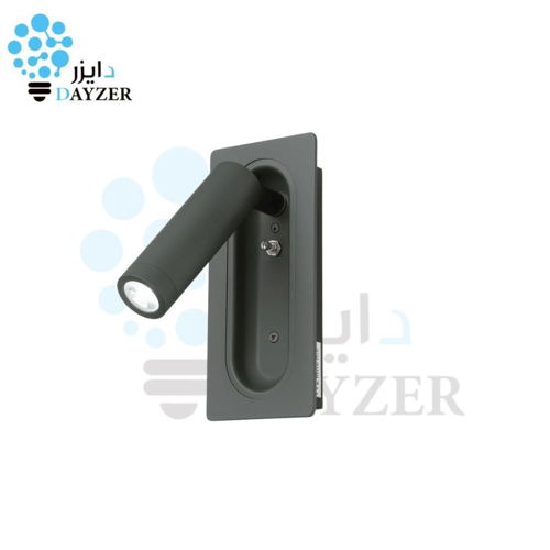 سبوت جداري قابل للتوجيه 3 واط – أسود، إنارة دافئة