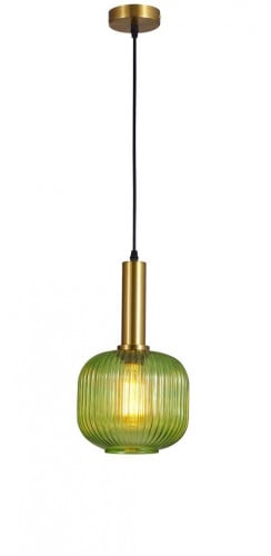 إنارة معلقة زجاجية مودرن – لون أخضر | Olive Glow |...