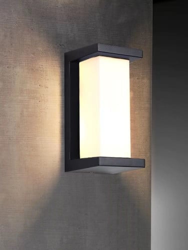 إنارة جدارية خارجية 24 واط – تصميم مستطيل بضوء أصف...