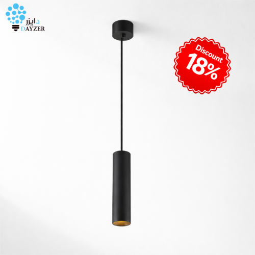 انارة معلقه اسطوانية اسود 30 سم Black Pin