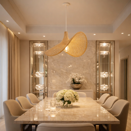 علاقي خيزران ملتف بتصميم فني عضوي – لمسة بوهيمية ف...