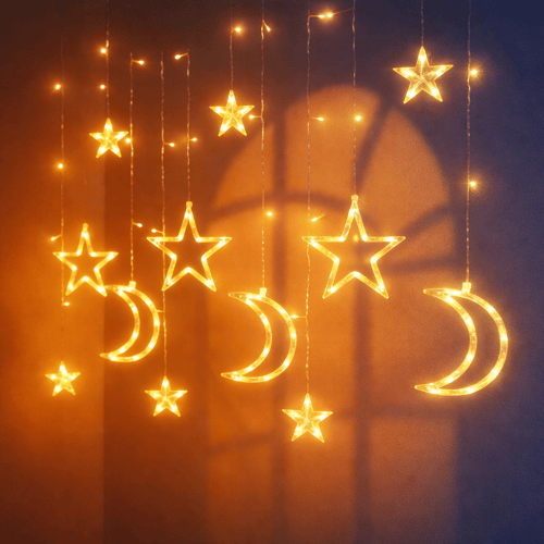 ستارة نجوم وهلال رمضان LED