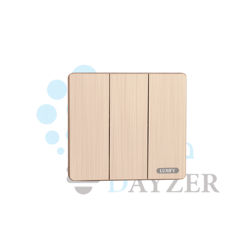 مفتاح إنارة ثلاثي | LUXIFY ذهبي