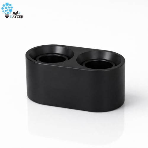 سلندر إنارة سقفي دائري دبل لطش بلاستيك– أسود كامل