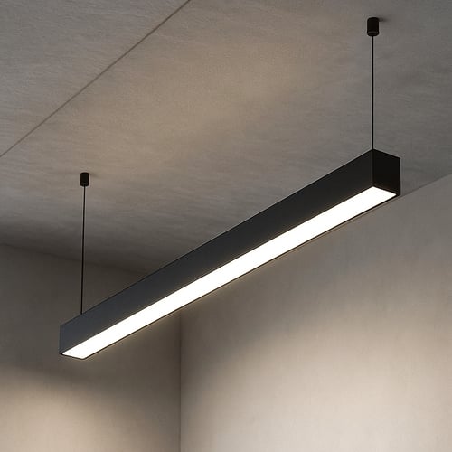 لايت لاينر معلق 120 سم – 60 واط، إطار أسود