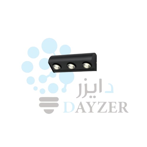 إضاءة جدارية خارجية ثلاثية – لون أسود، إضاءة موجهة...