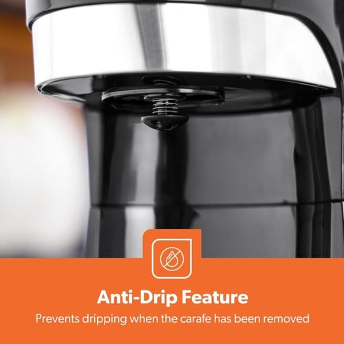 ماكينة تحضير القهوة بفلتر سائل من جيباس، اسود - Gc...