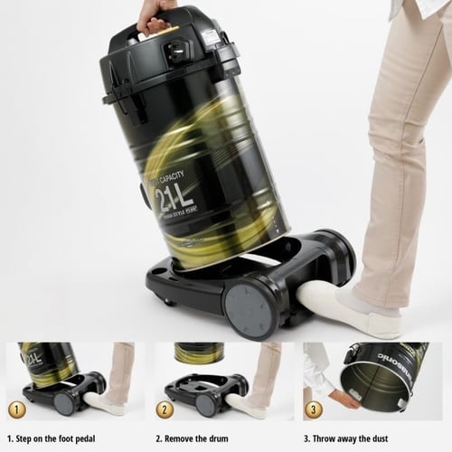 مكنسة كهربائية باناسونيك برميل قابل للفصل، 2200 وا...