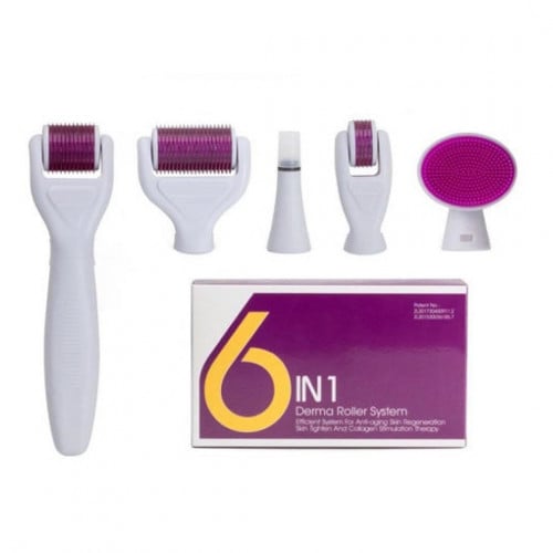 مجموعة الديرما رولر 6 في1 المتكاملة للوجه والجسم