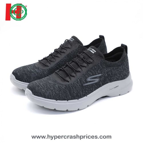 حذاء سكيتشرز كاجوال برباط مطاطي رجالي اسود