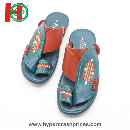 حذاء صندل جلد شرقي مطرز يدوي ارضية طبية