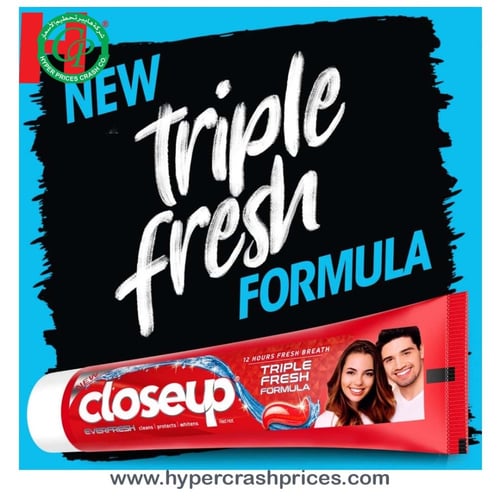 معجون اسنان جل ثلاثي بتركيبة منعشة من كلوس اب أحمر...