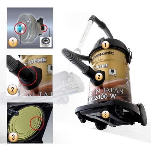 مكنسة كهربائية باناسونيك برميل قابل للفصل، 2200 وا...