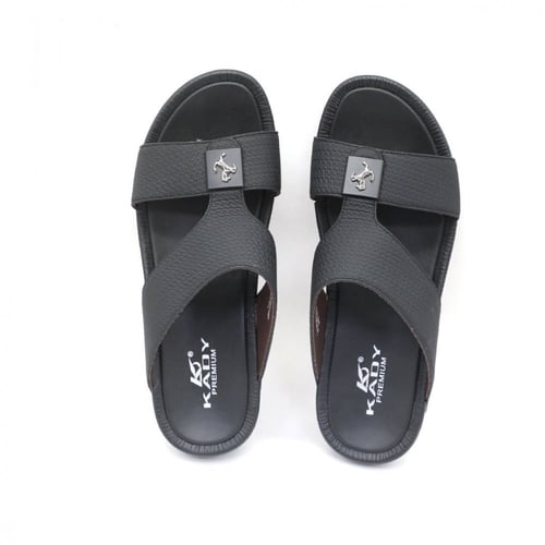 صندل طبـي خليجي رجالي بدون اصبع مزين بابزيم