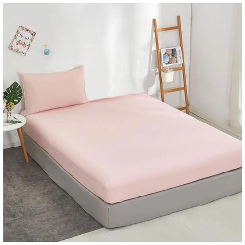 شرشف غطاء سرير لنفر واحد بحزام مطاط وغطاء وسادة