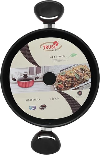 قدر طبخ عميقة غير لاصقة بغطاء زجاجي من ترست معدن ث...