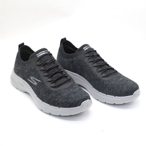 حذاء سكيتشرز كاجوال برباط مطاطي رجالي اسود