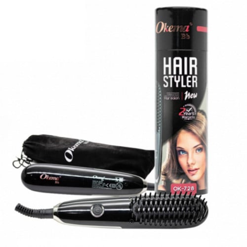 اوكيما - فرشاة حرارية لفرد الشعر ميني اسود