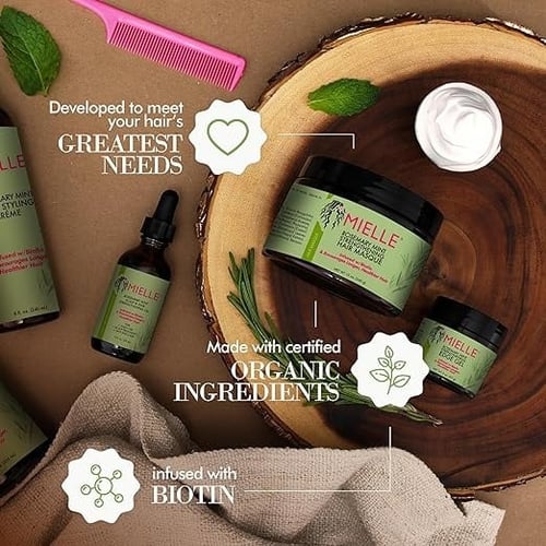 جل تقوية الشعر بخلاصة إكليل الجبل والنعناع مع البي...