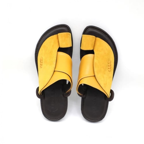 حذاء رجالي فلورا ايطالي سادة تصميم شرقي جلد طبيعي