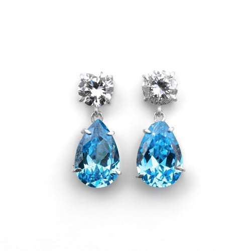 حلق بتصميم مميز من احجار الزركون