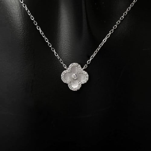 سلسلة فضة فان كليف باحجار الزركون