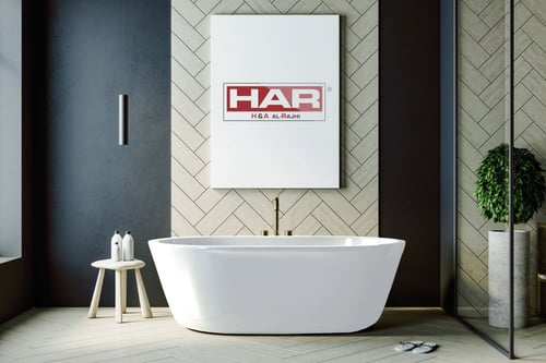 بانيو بيضاوي ابيض (متوفر مقاسات)