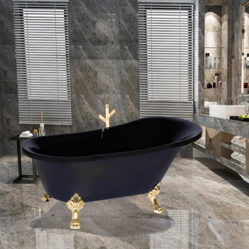 بانيو فرعوني أسود كامل (متوفر مقاسات)