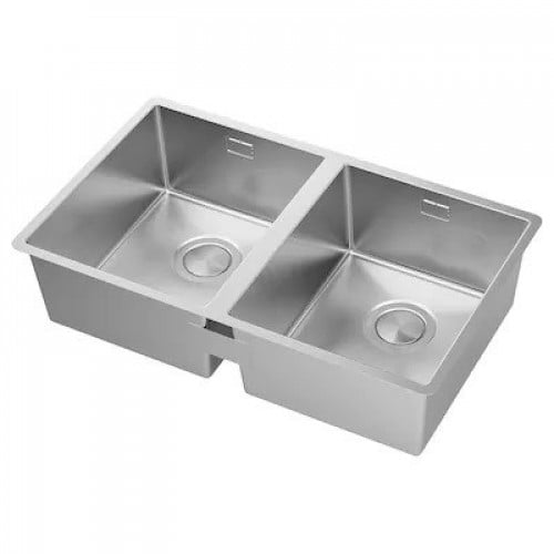 مجلى 82/45 حوضين ستيل صناعة صينية بدون فتحة خلاط