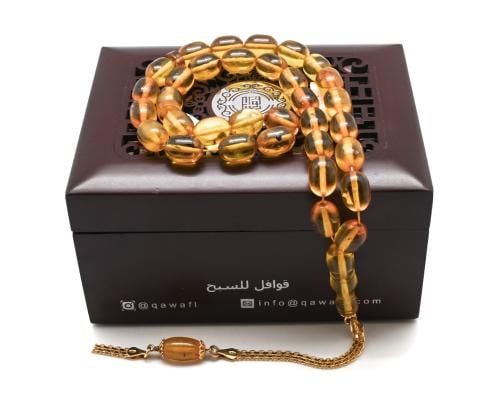 قوافل سبحة من الكهرمان بولندي طبيعي Namb0148