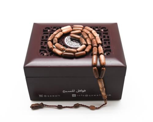 قوافل سبحة خشب الكوك بريحة دهن العود KW0099