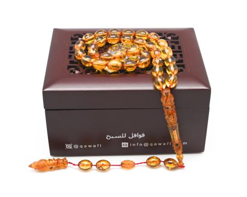 سبحة فاتوران صب جديد مُعَطَش بأوراق مُذهبة
