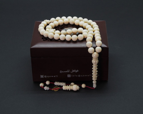 قوافل سبحة من العاج الطبيعي سادة IV0037