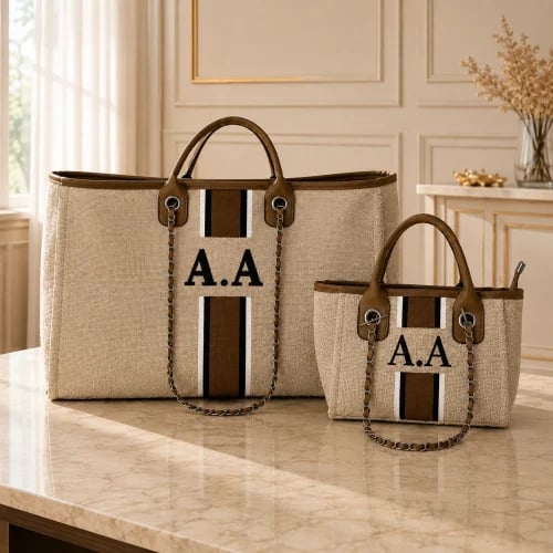 طقم شنط يد نافا S, L ( تخصيص الحروف )