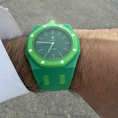 ساعة audemars and swatch royal Pop