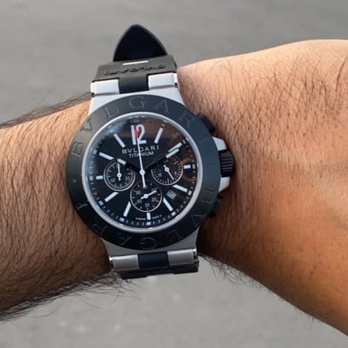 ساعة بولغري تيتانيوم الكبيره