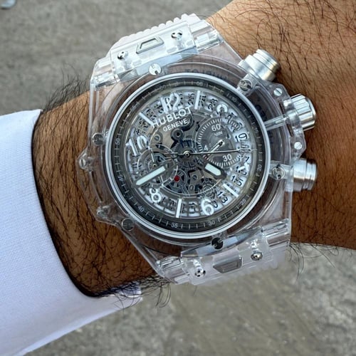 ساعة هوبلت شفاف رجالي