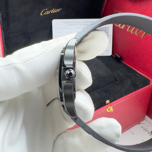 ساعة سانتوس ماستر كوالتي الربر الاسود