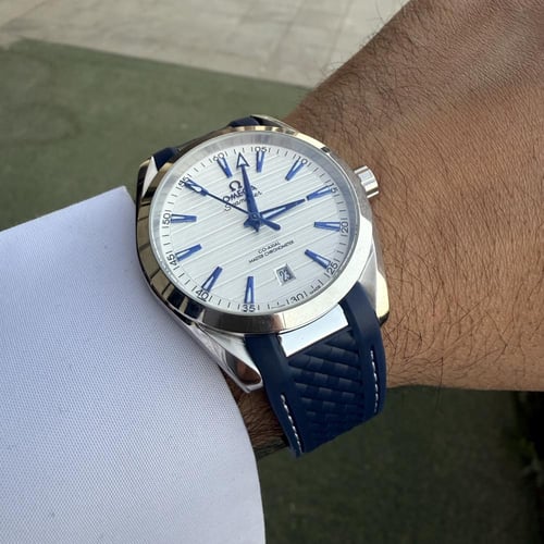 omega seamaster aqua blue
