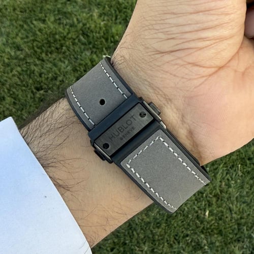 ساعة اوبلو كلاسك رمادي غامق