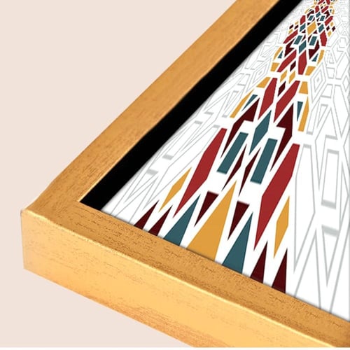 لوحة «رمضان مبارك» بالخط العربي أحمر وخلفية بيضاء